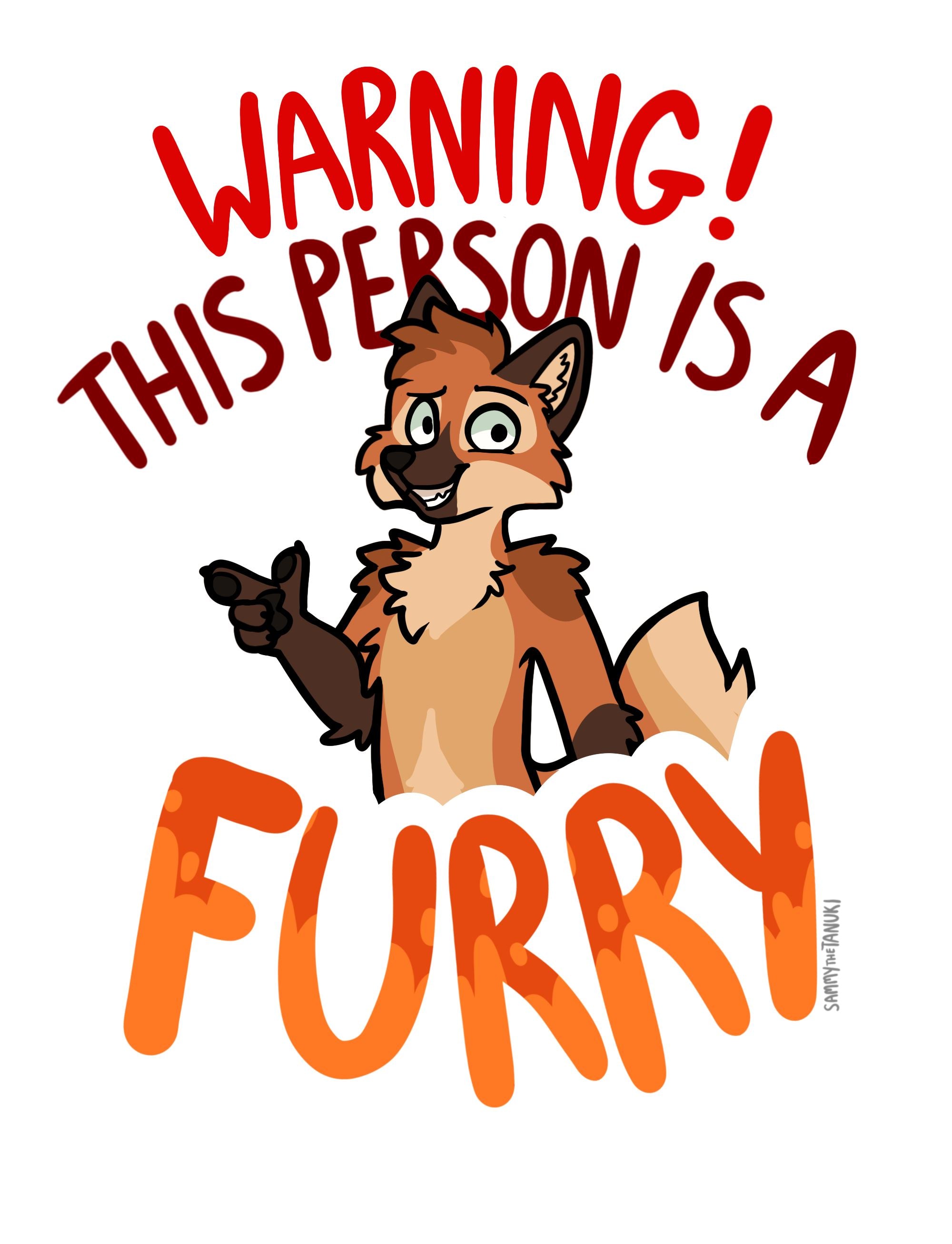 Sammy The Tanuki - Warning Furry Maned Wolf