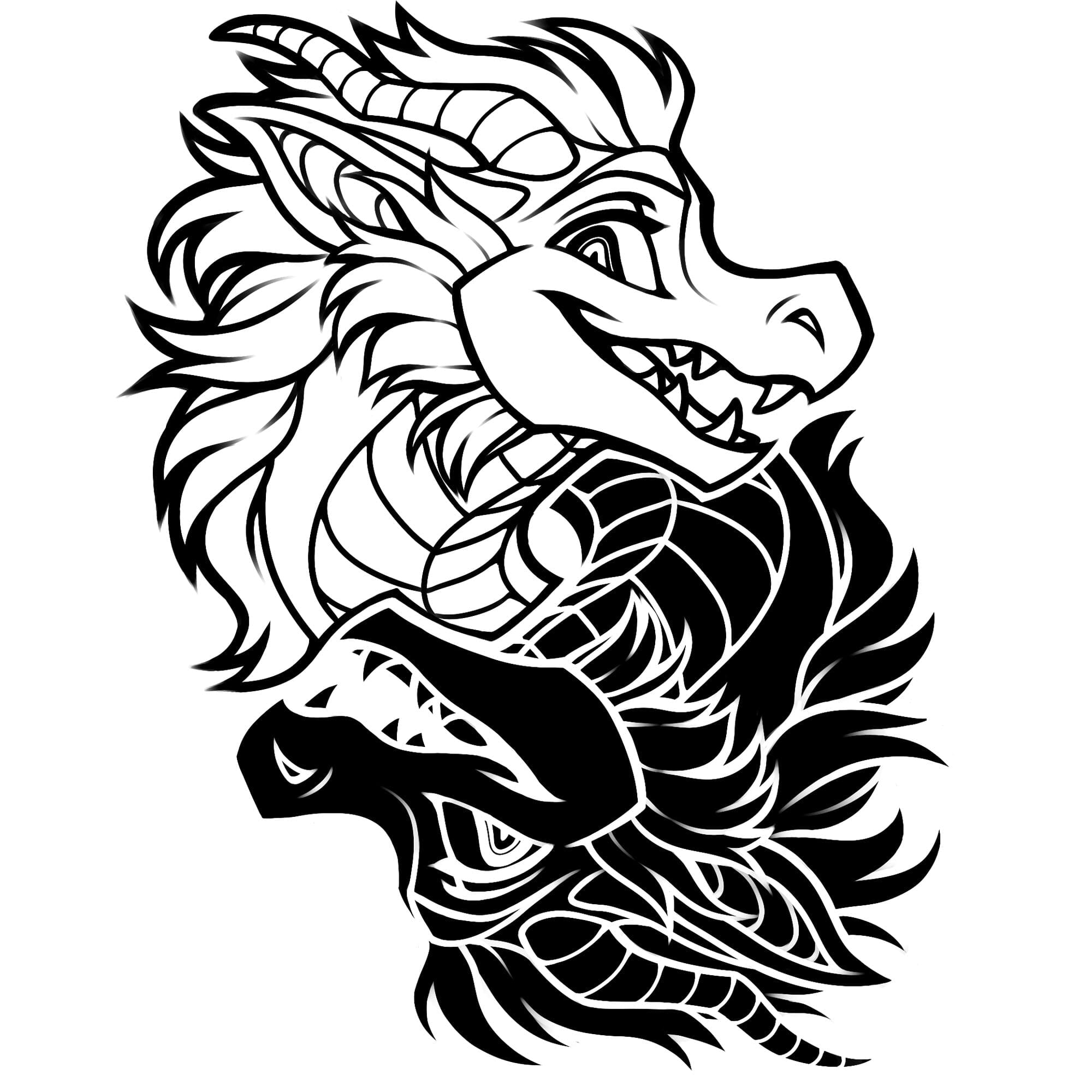 Artworktee Designs - Ying Yang Dragons