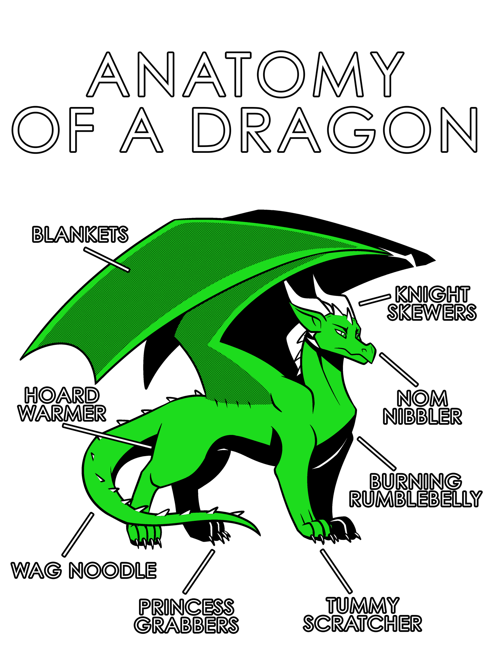 Anatomy Series - Gen 1 - Anatomy of a Dragon - Green