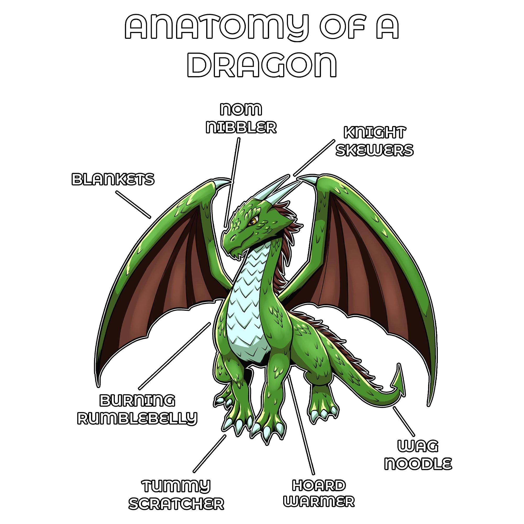 Anatomy Series - Gen 2 - Anatomy of a Dragon - Green