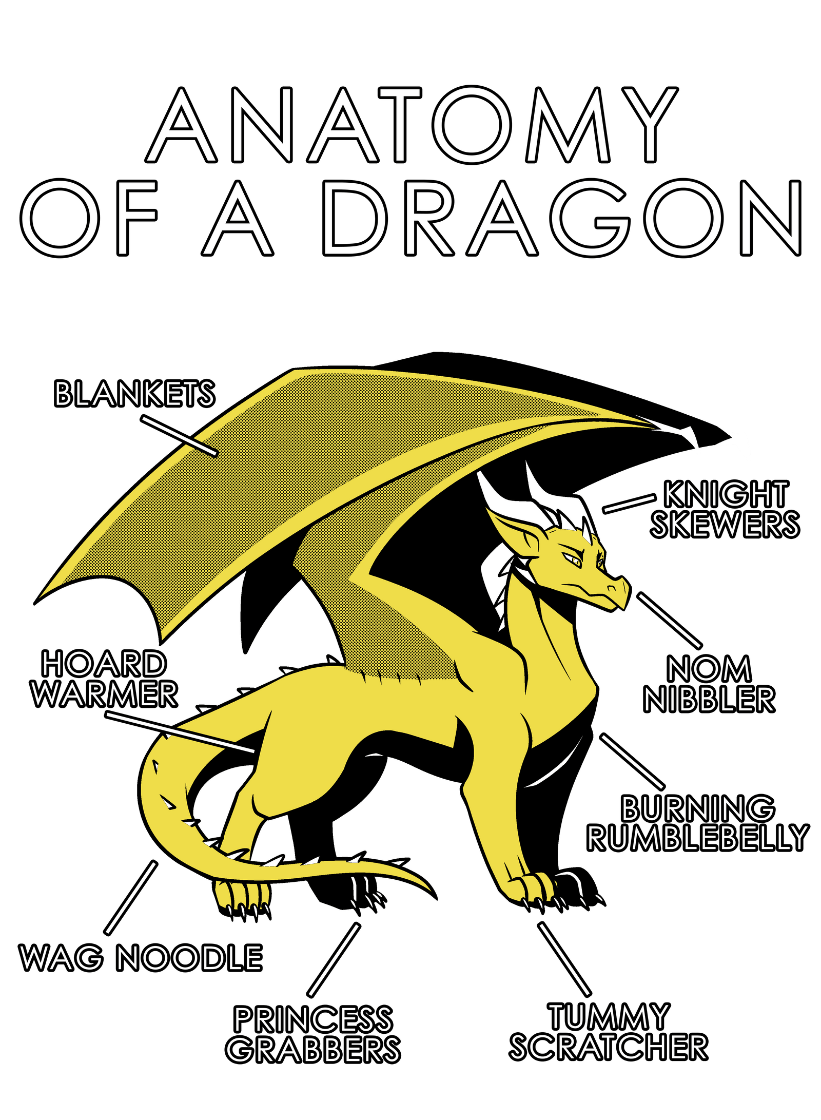 Anatomy Series - Gen 1 - Anatomy of a Dragon - Yellow