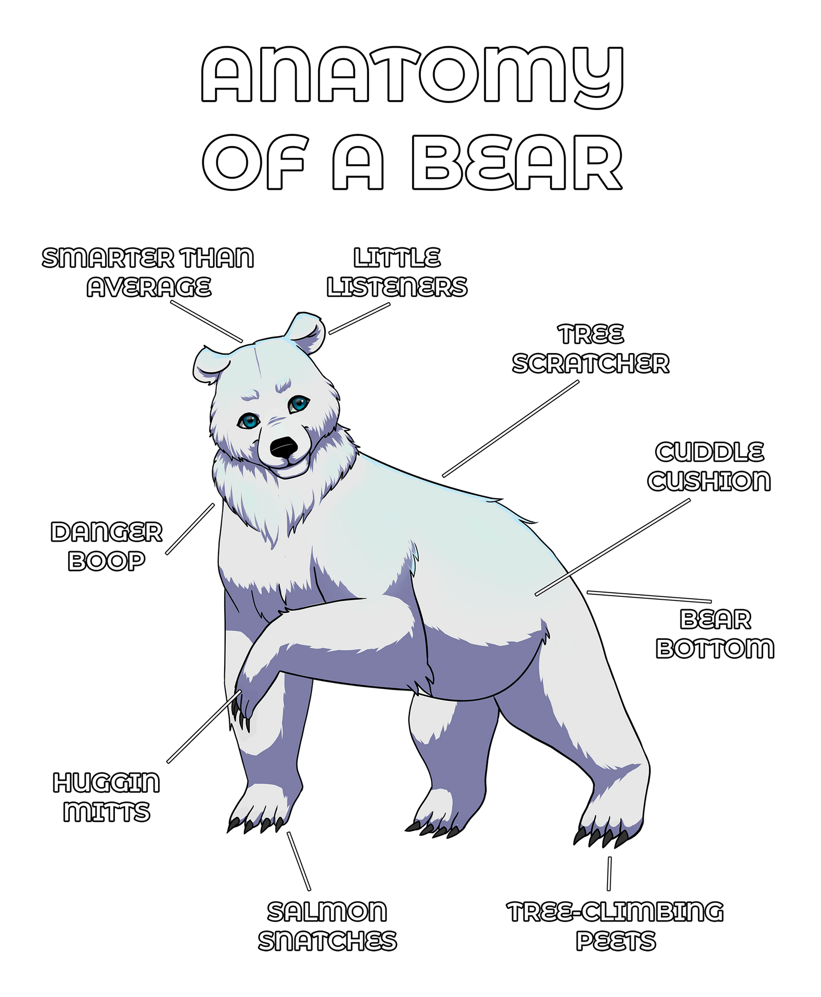 Anatomy Series - Gen 2 - Anatomy of a Bear - White