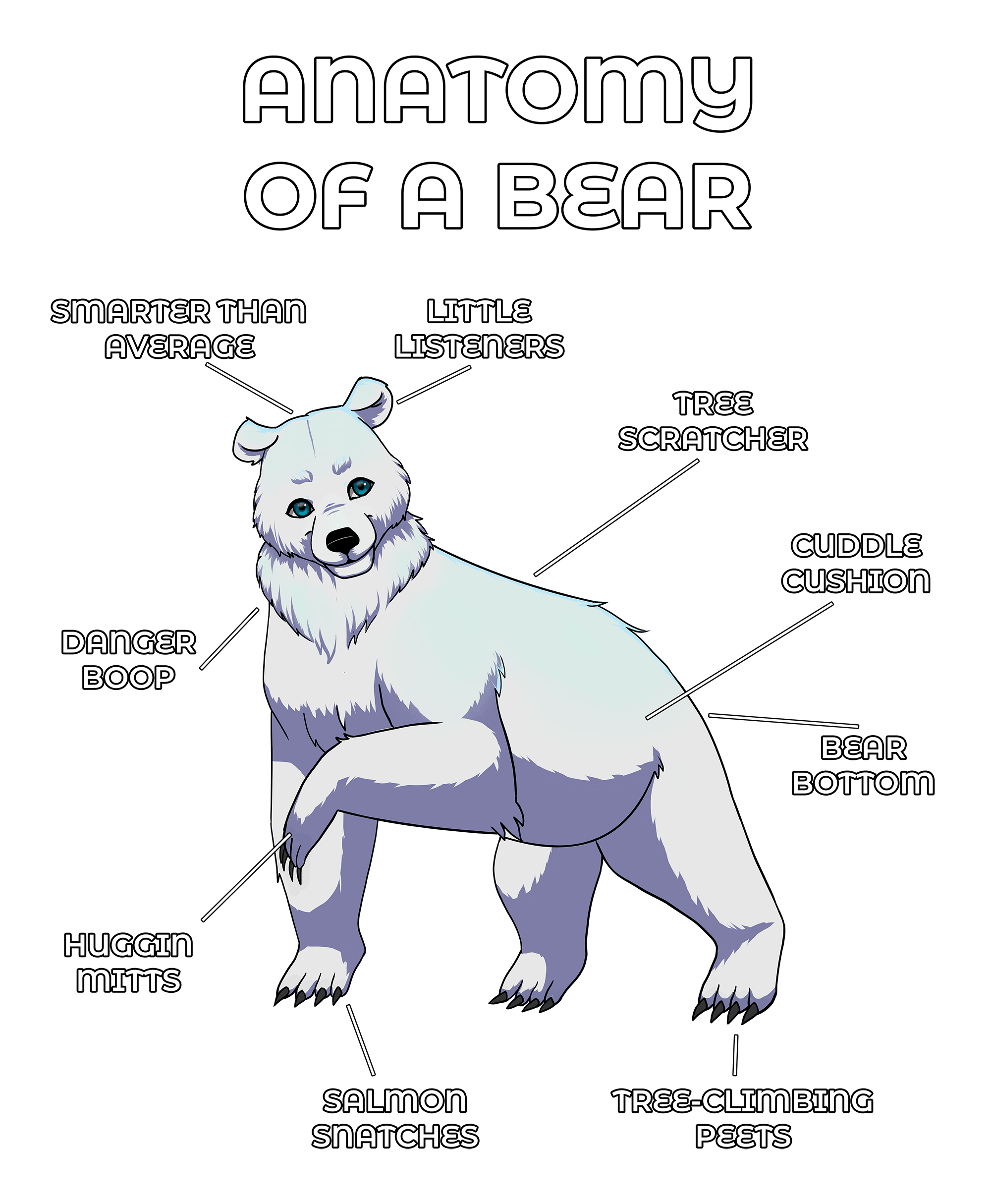 Anatomy Series - Gen 2 - Anatomy of a Bear - White