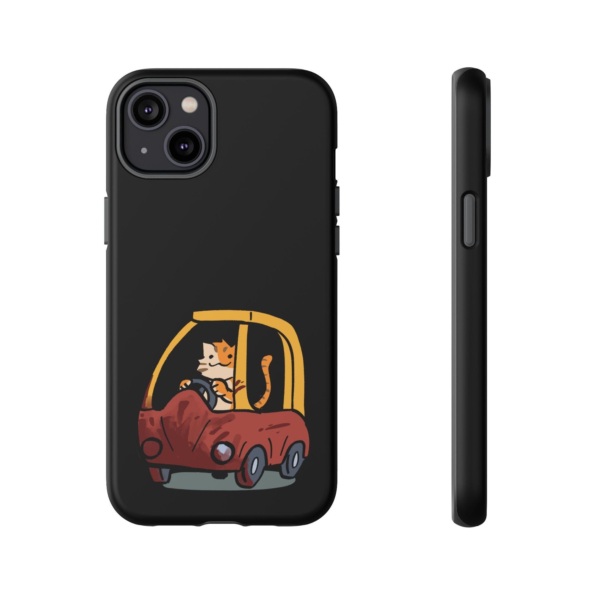 Cat Car - Phone Case Phone Case Printify iPhone 14 Plus Matte 