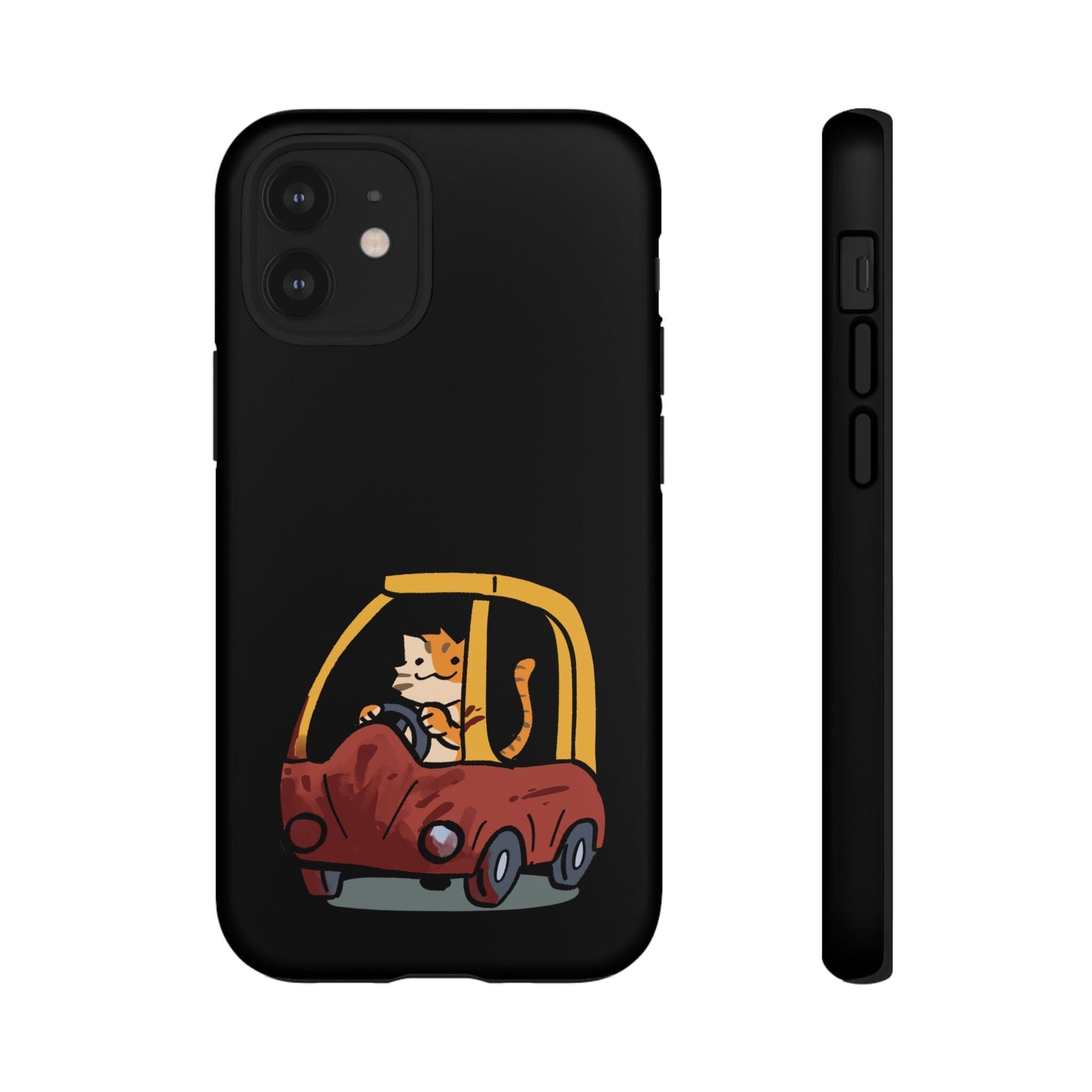 Cat Car - Phone Case Phone Case Printify iPhone 12 Mini Matte 