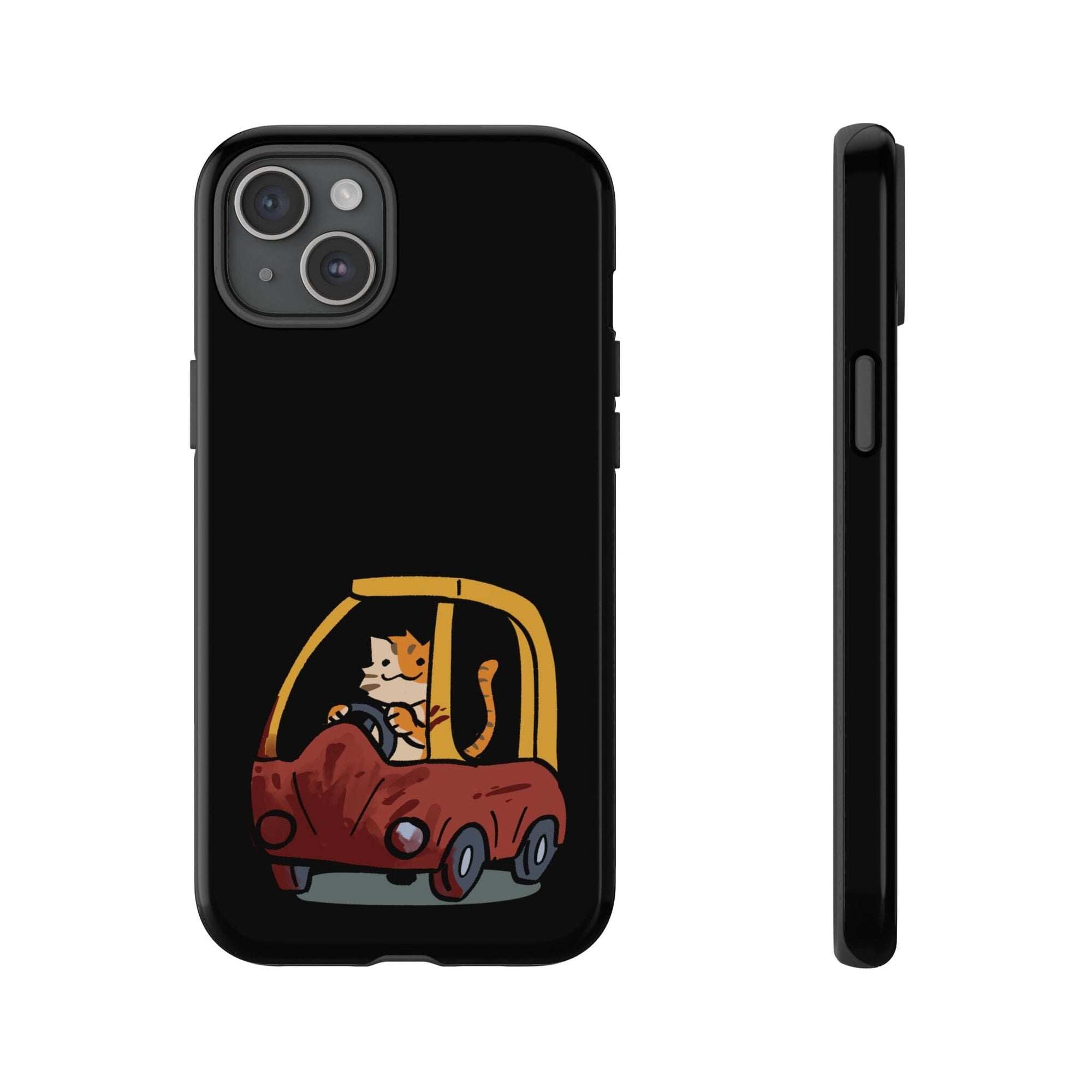 Cat Car - Phone Case Phone Case Printify iPhone 15 Plus Glossy 