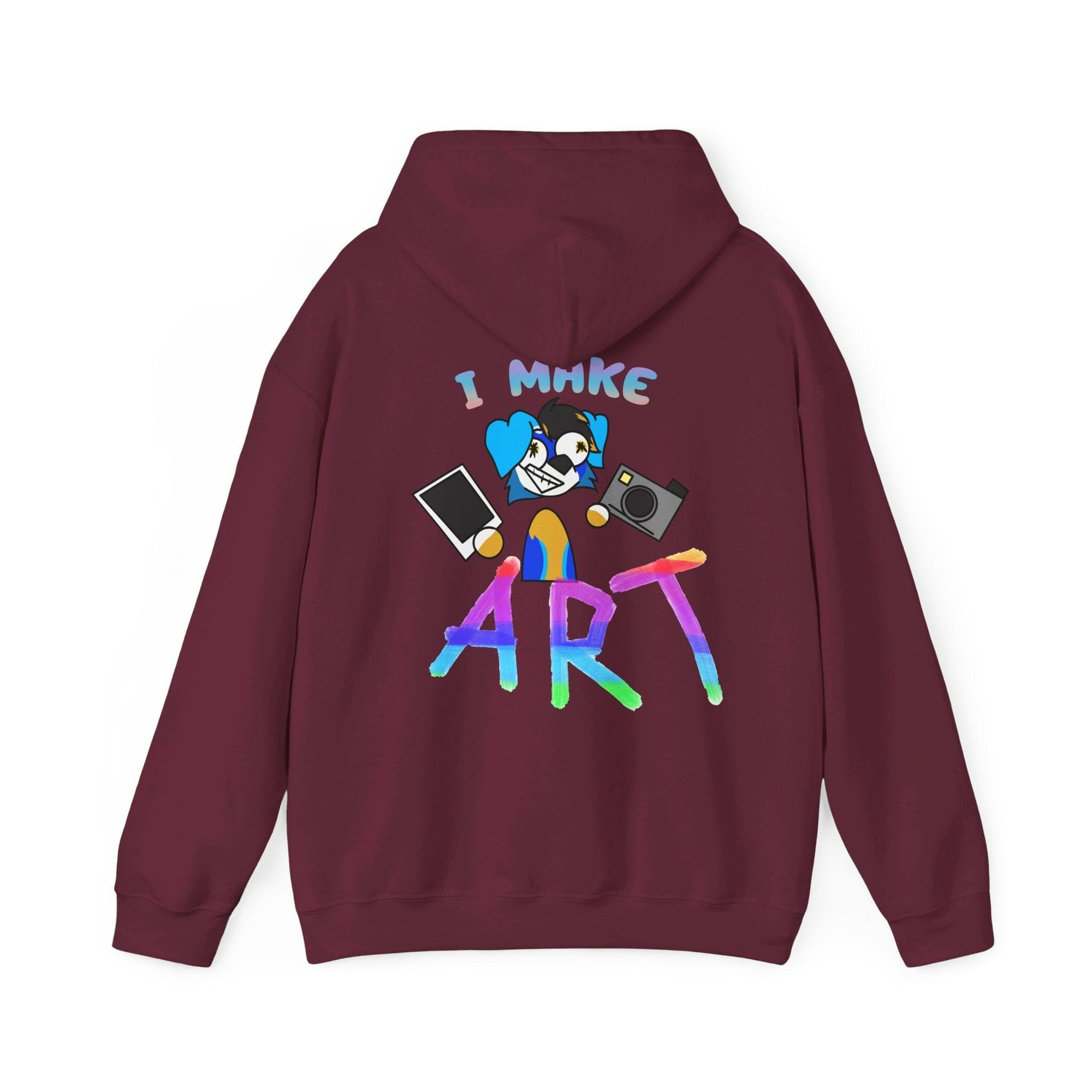 I MAKE ART - Hoodie Hoodie AFLT-Hund The Hound Maroon S 