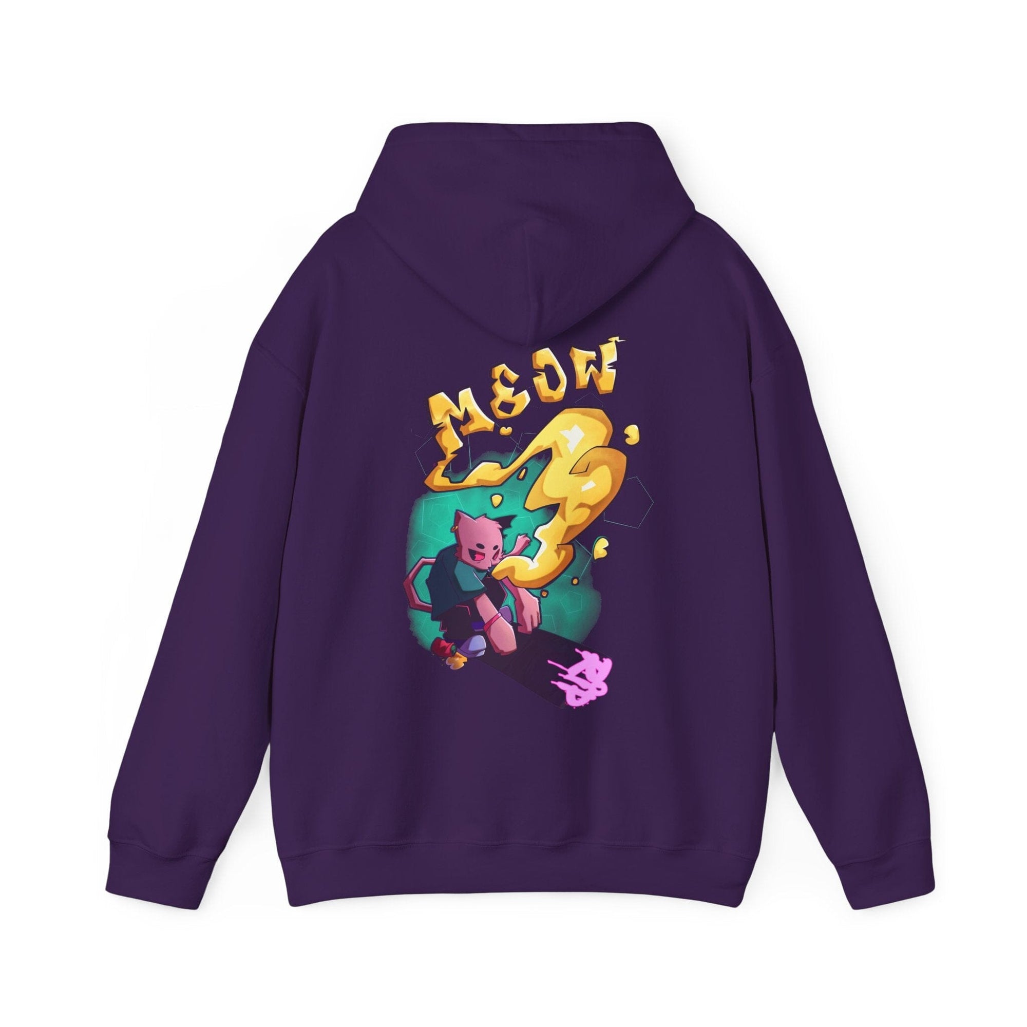 Neon Meow - Hoodie Hoodie AFLT-DaveyDboi Purple S 