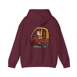 Cat Car - Hoodie Hoodie Ooka Maroon S 