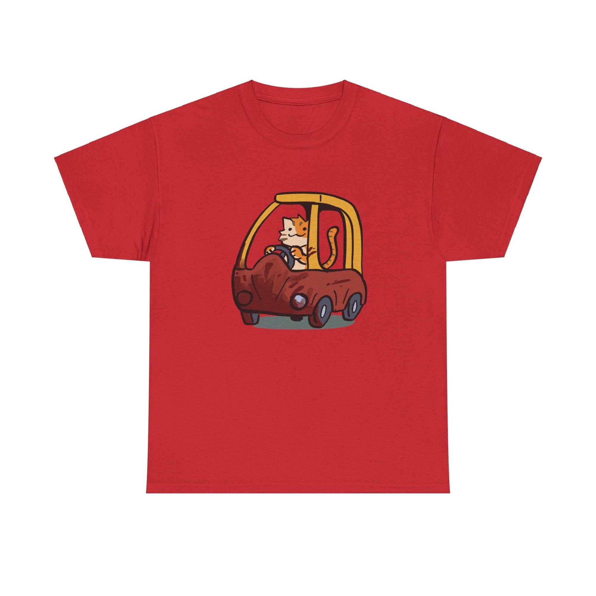 Cat Car - T-Shirt T-Shirt Ooka Red S 