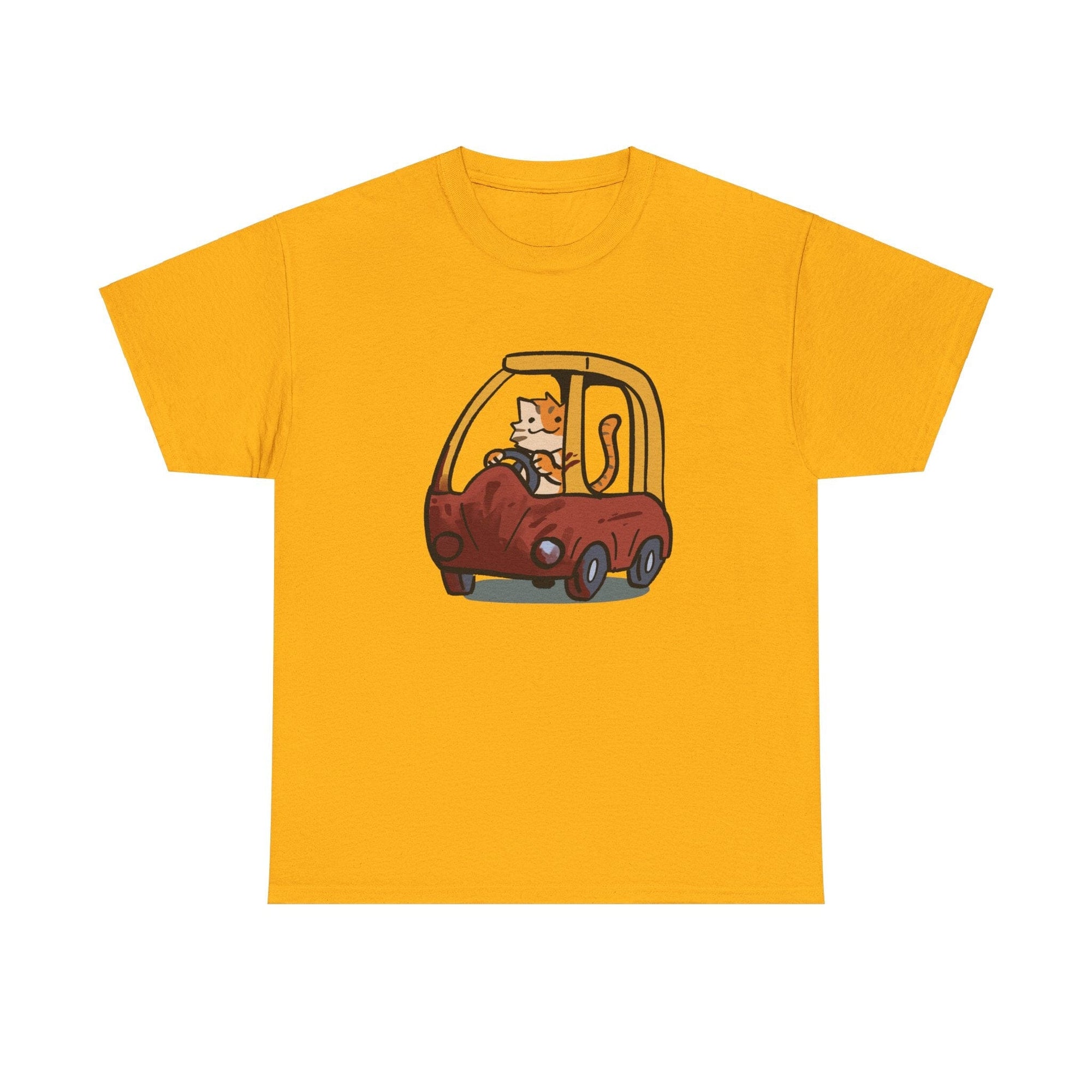 Cat Car - T-Shirt T-Shirt Ooka Gold S 