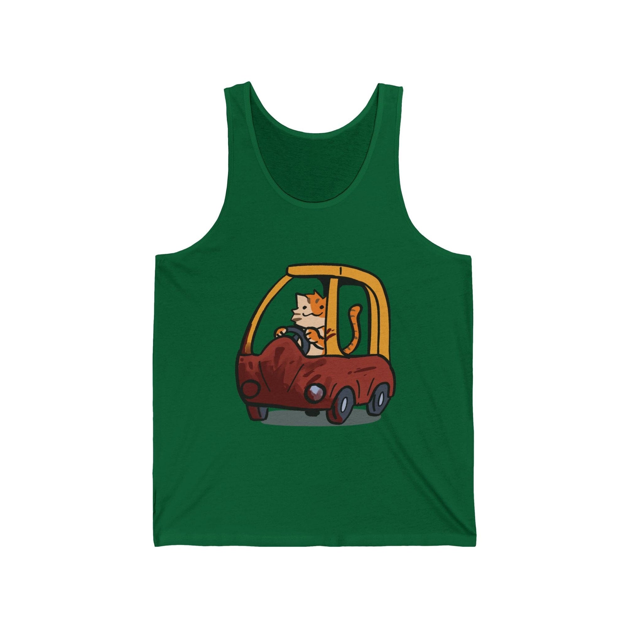 Cat Car - Tank Top Tank Top Ooka Green XS 