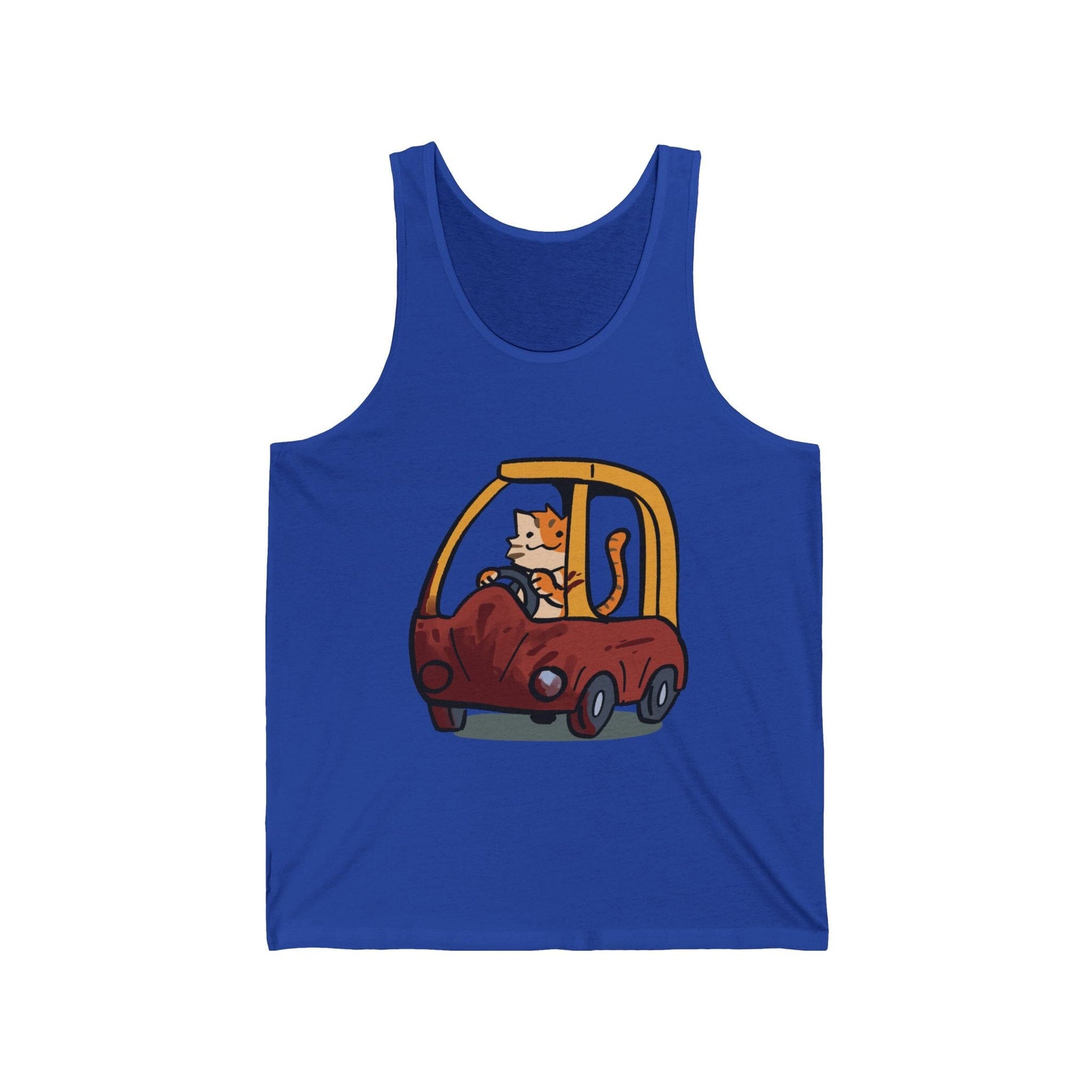 Cat Car - Tank Top Tank Top Ooka Royal Blue XS 