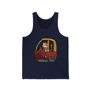 Cat Car - Tank Top Tank Top Ooka Navy Blue XS 