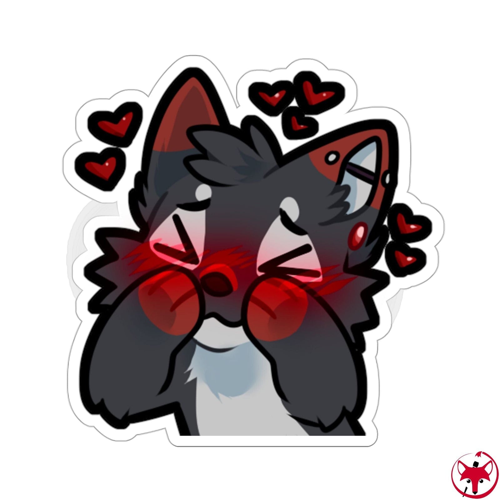 Setsuna Wolf - Setsu Blush - Sticker Sticker AFLT-Setsuna Wolf A Pack of 4 stickers 