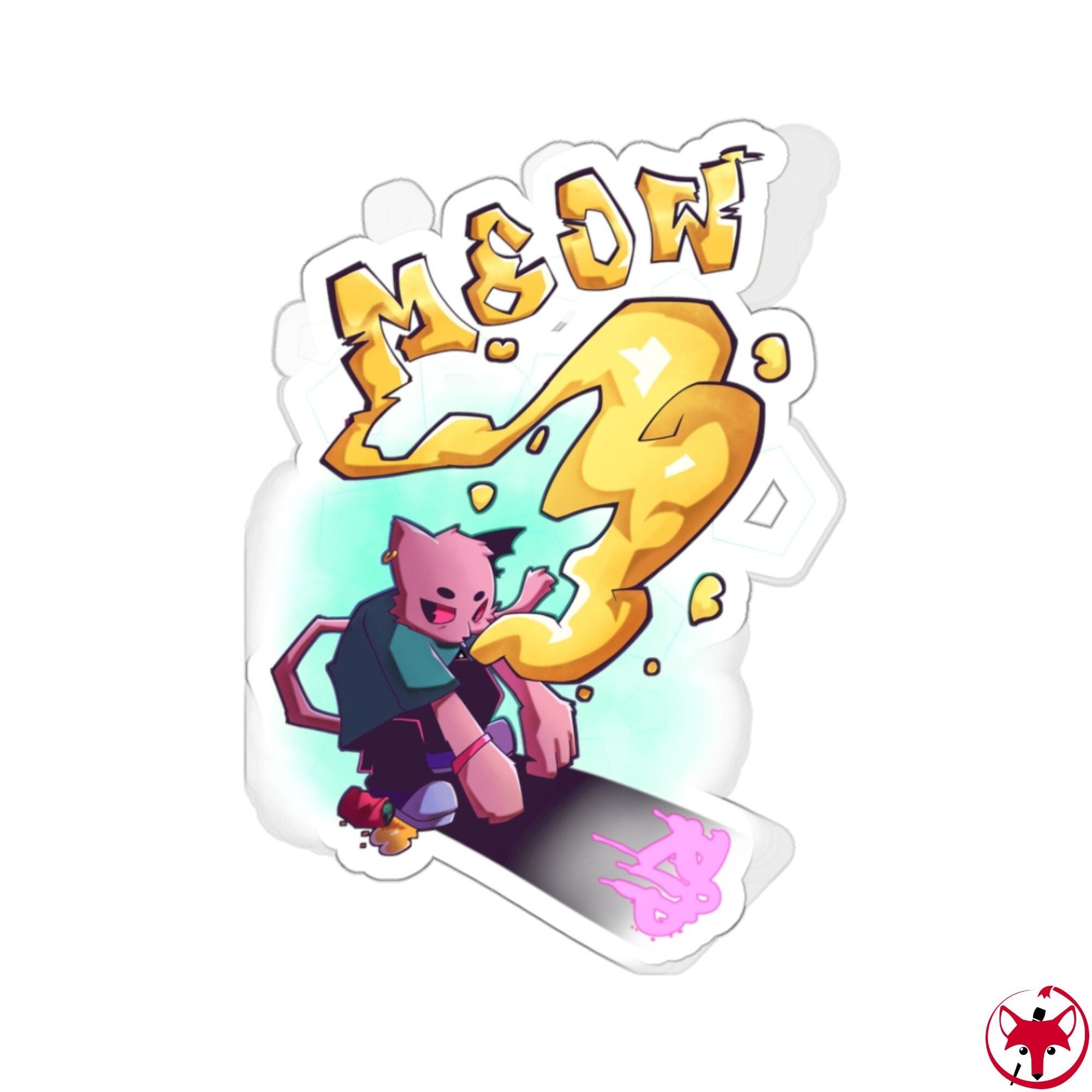 Neon Meow - Sticker Sticker AFLT-DaveyDboi A Pack of 4 stickers 