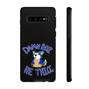 Thicc Boi With Text - Phone Case Phone Case AFLT-Hund The Hound Samsung Galaxy S10 Glossy 