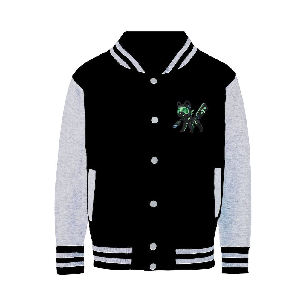 Digitail Panda - Varsity Jacket Varsity Jacket Lordyan Black / Heather Grey XS 