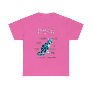 Cat Light Blue - T-Shirt T-Shirt Artworktee Pink S 