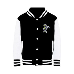 Robot Kitsune-Kyubit - Varsity Jacket Varsity Jacket Lordyan Black / White XS 