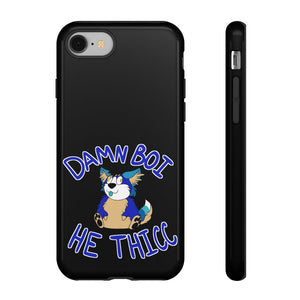 Thicc Boi With Text - Phone Case Phone Case AFLT-Hund The Hound iPhone 8 Glossy 