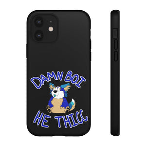 Thicc Boi With Text - Phone Case Phone Case AFLT-Hund The Hound iPhone 12 Matte 