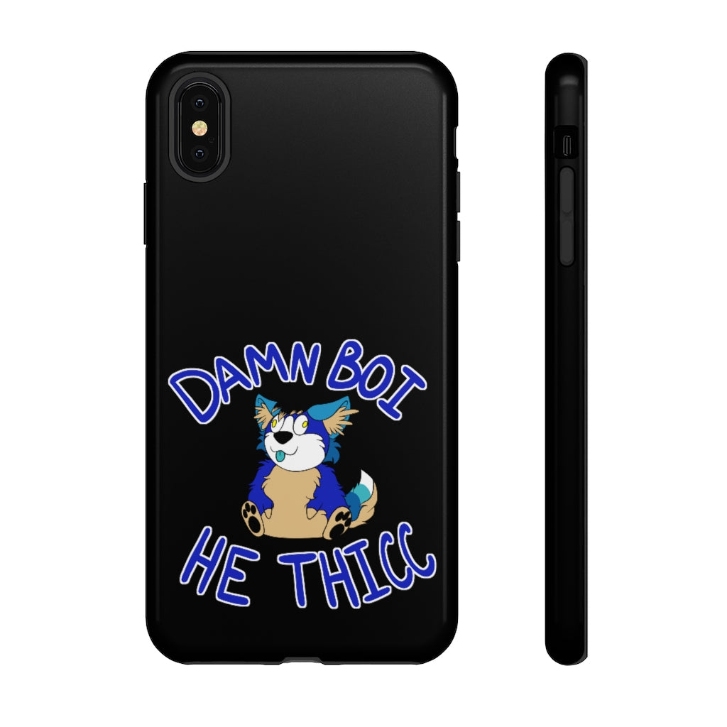Thicc Boi With Text - Phone Case Phone Case AFLT-Hund The Hound iPhone XS MAX Glossy 