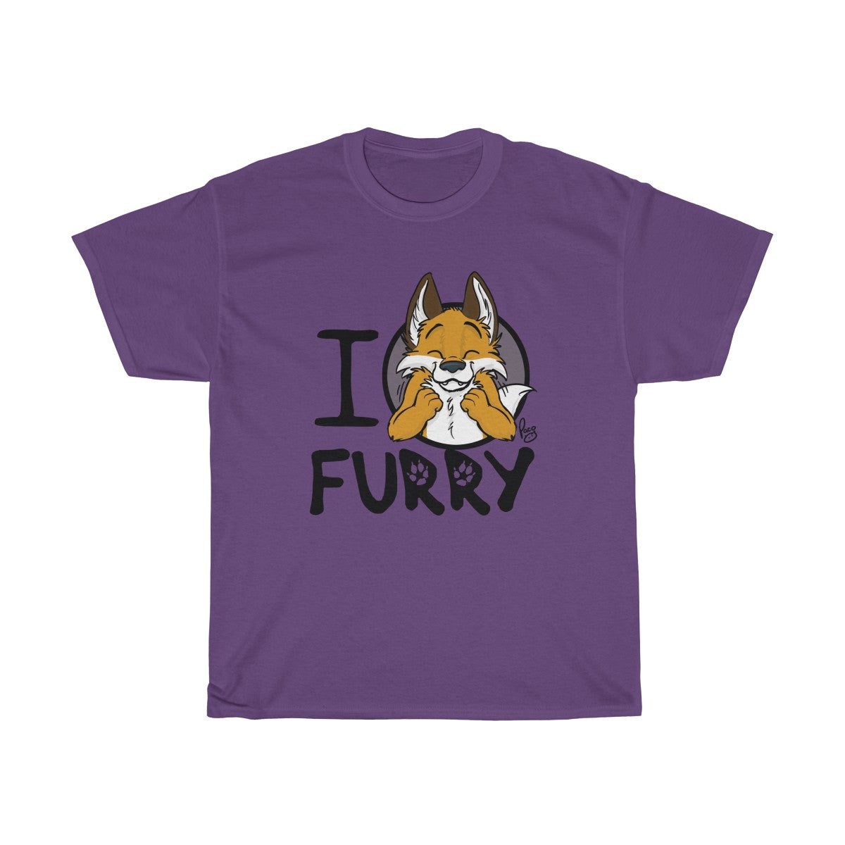I Fox Furry - T-Shirt T-Shirt Paco Panda Purple S 