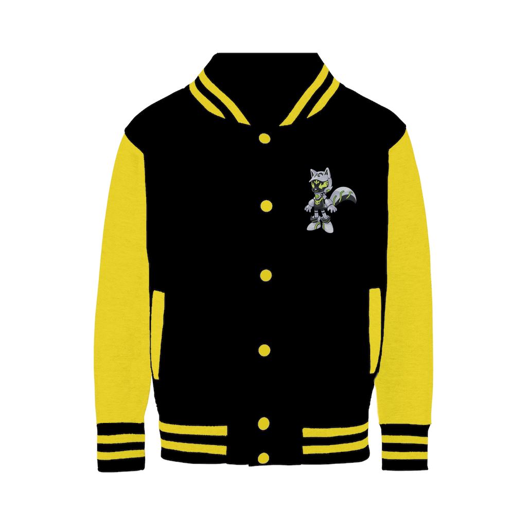 Robot Kitsune-Kyubit - Varsity Jacket Varsity Jacket Lordyan Black/ Yellow XS 