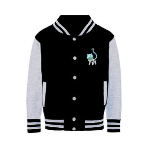 Space Pot Bear - Varsity Jacket Varsity Jacket Lordyan Black / Heather Grey XS 