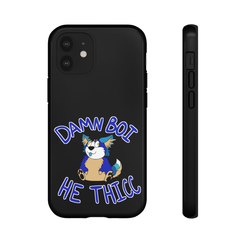 Thicc Boi With Text - Phone Case Phone Case AFLT-Hund The Hound iPhone 12 Mini Glossy 