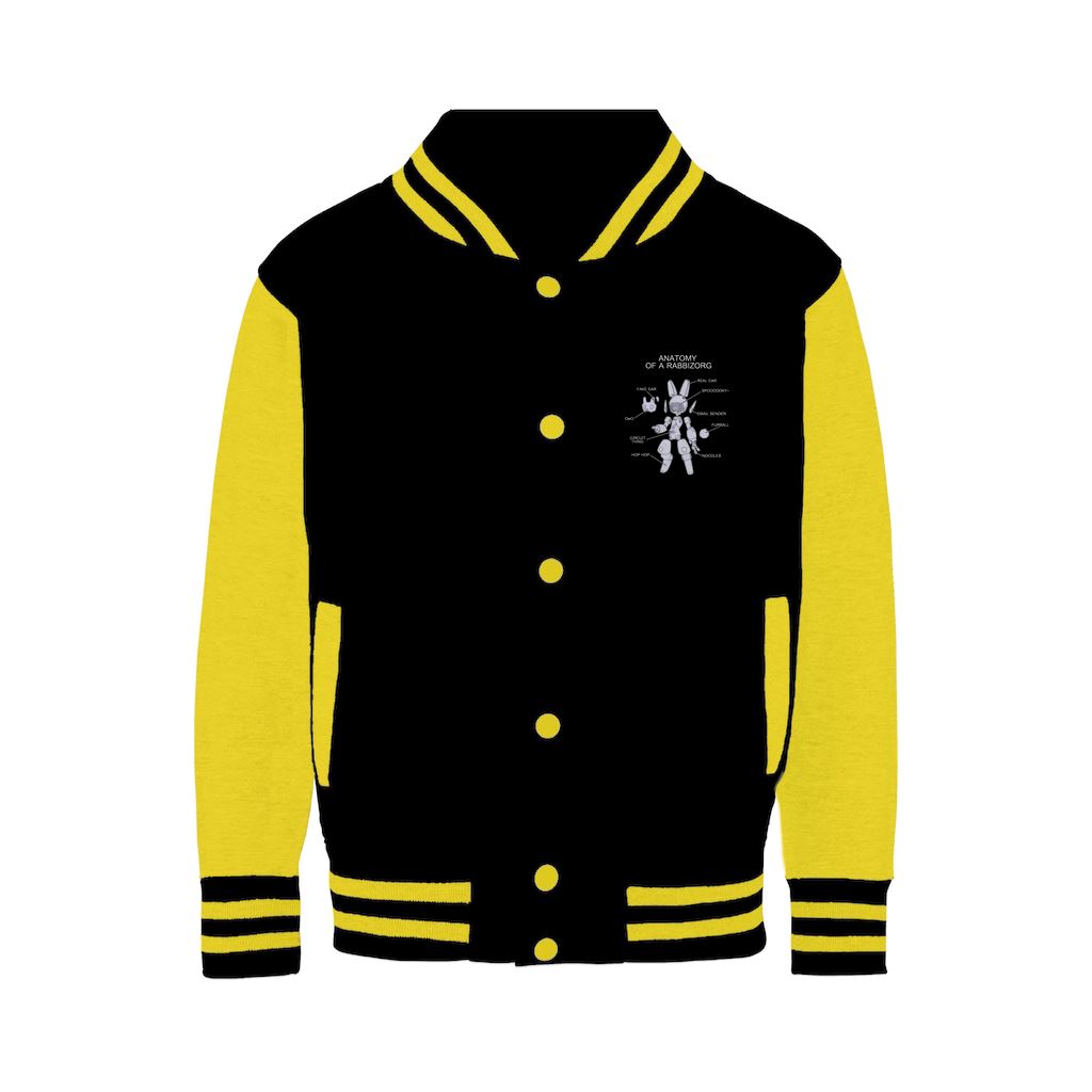 Anatomy of a Rabbizorg - Varsity Jacket Varsity Jacket Lordyan Black/ Yellow XS 