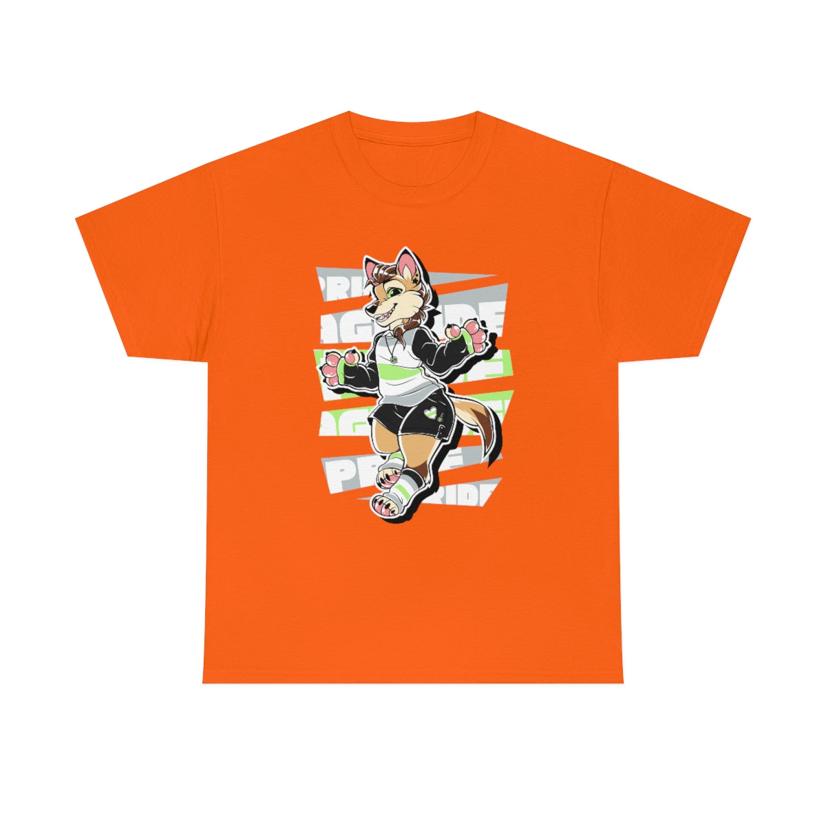 Agender Pride Luca Coyote - T-Shirt T-Shirt Artworktee Orange S 