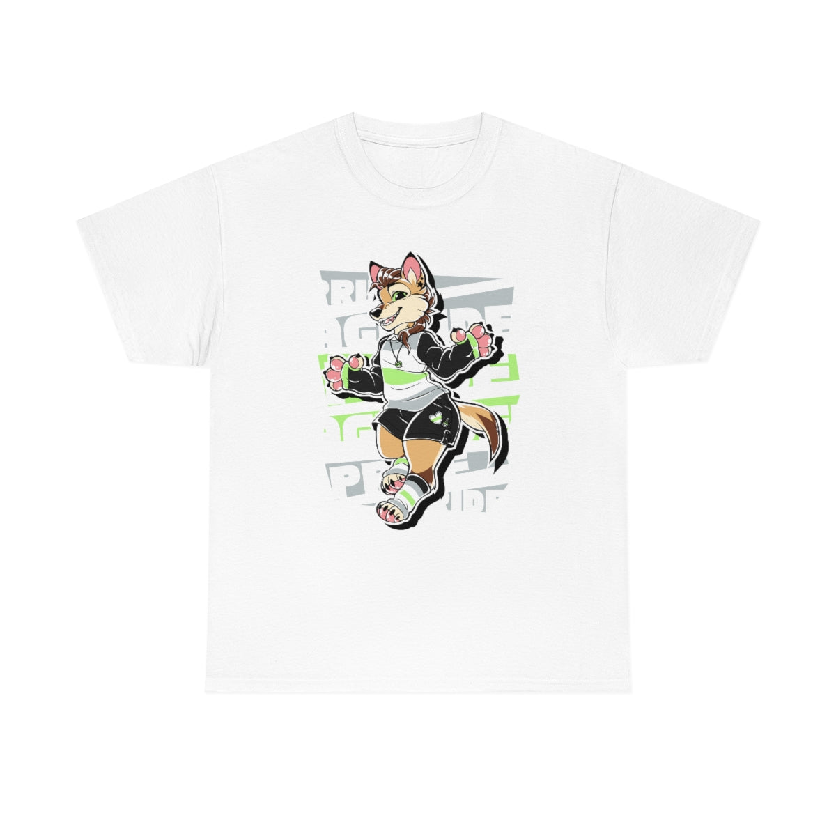 Agender Pride Luca Coyote - T-Shirt T-Shirt Artworktee White S 