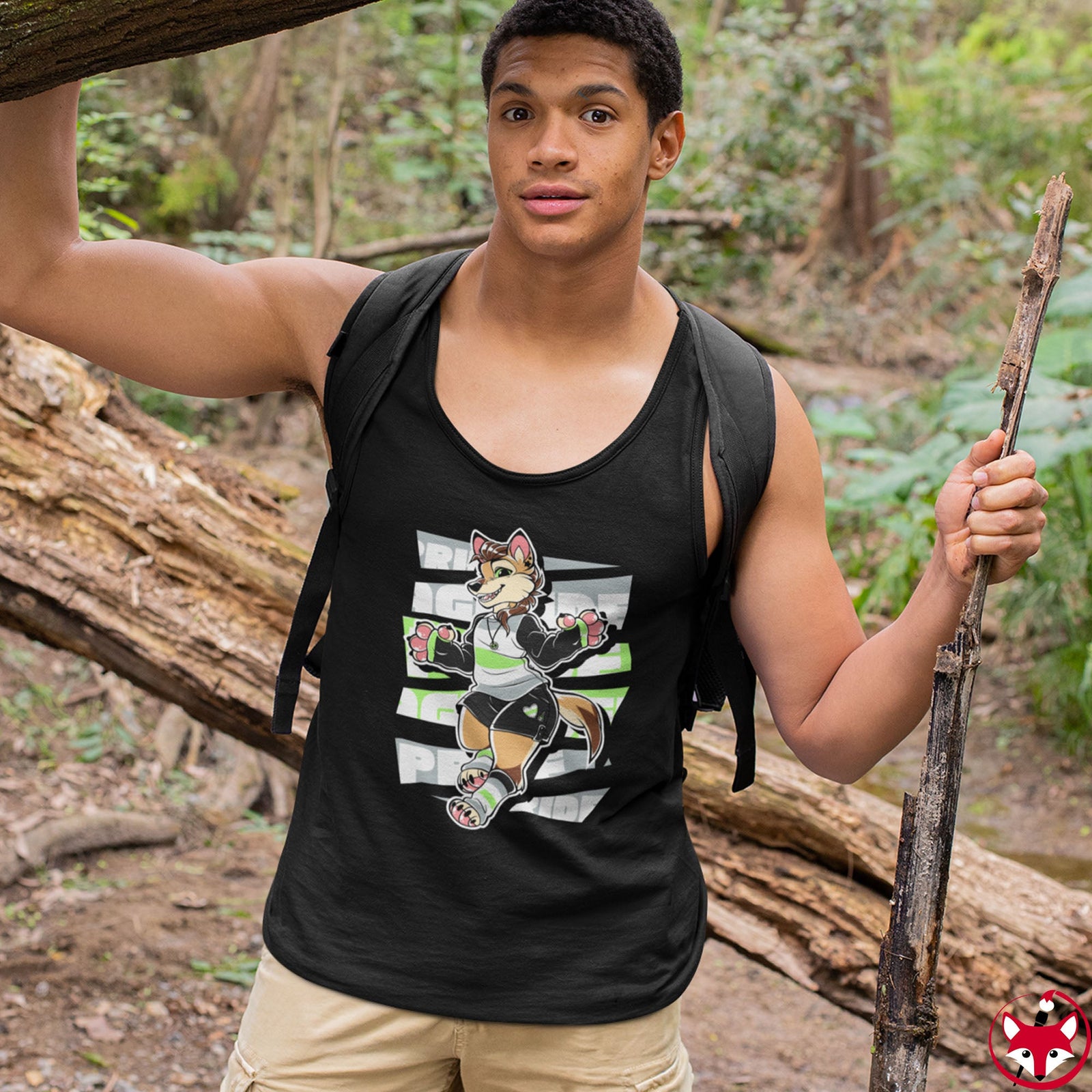 Agender Pride Luca Coyote - Tank Top Tank Top Artworktee 