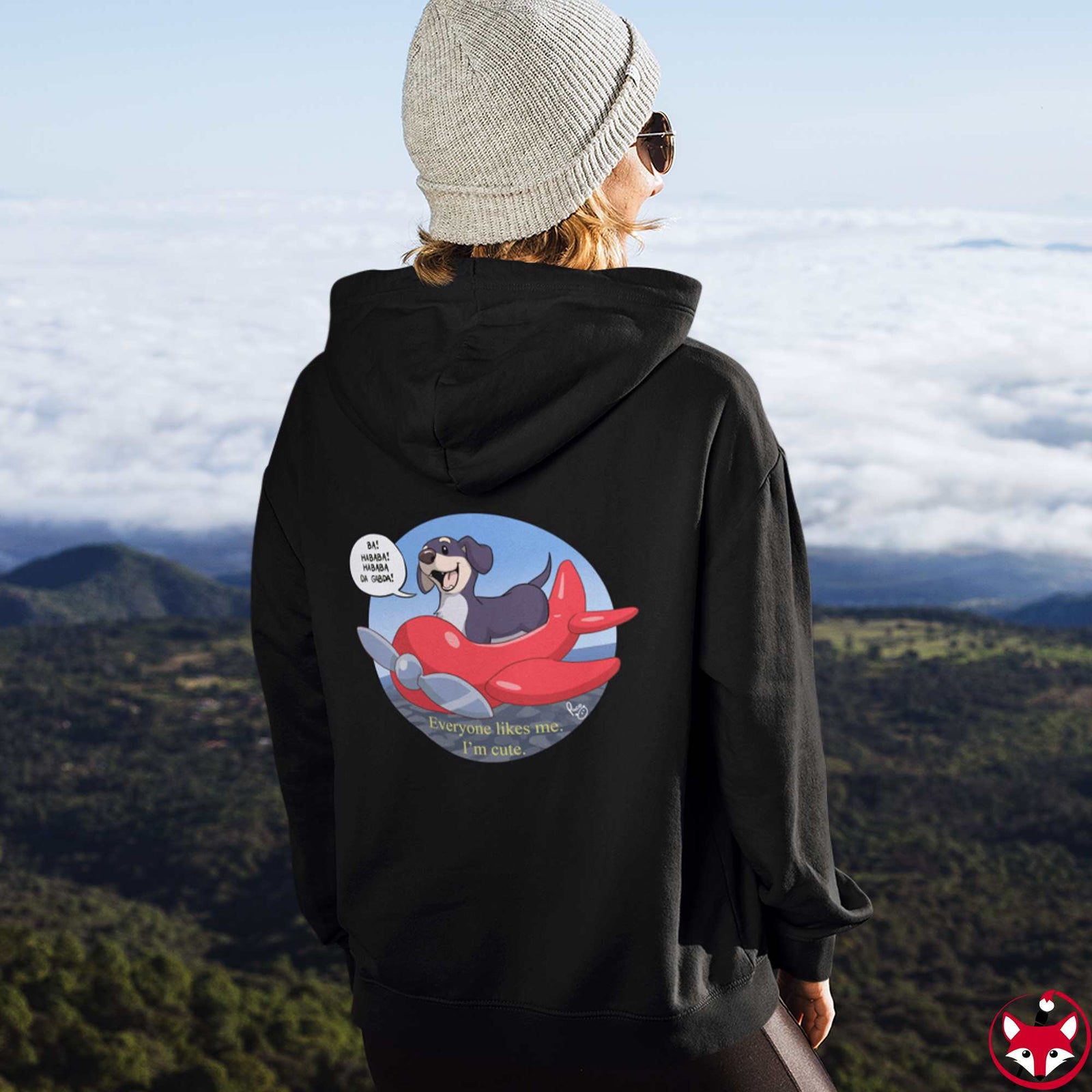 Airplane Dog Wisdom - Hoodie Hoodie Paco Panda 