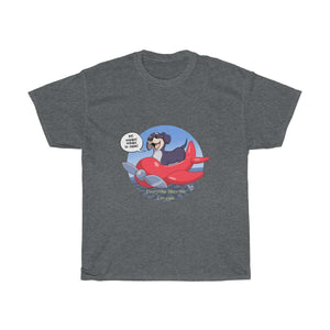 Airplane Dog Wisdom - T-Shirt T-Shirt Paco Panda Dark Heather S 