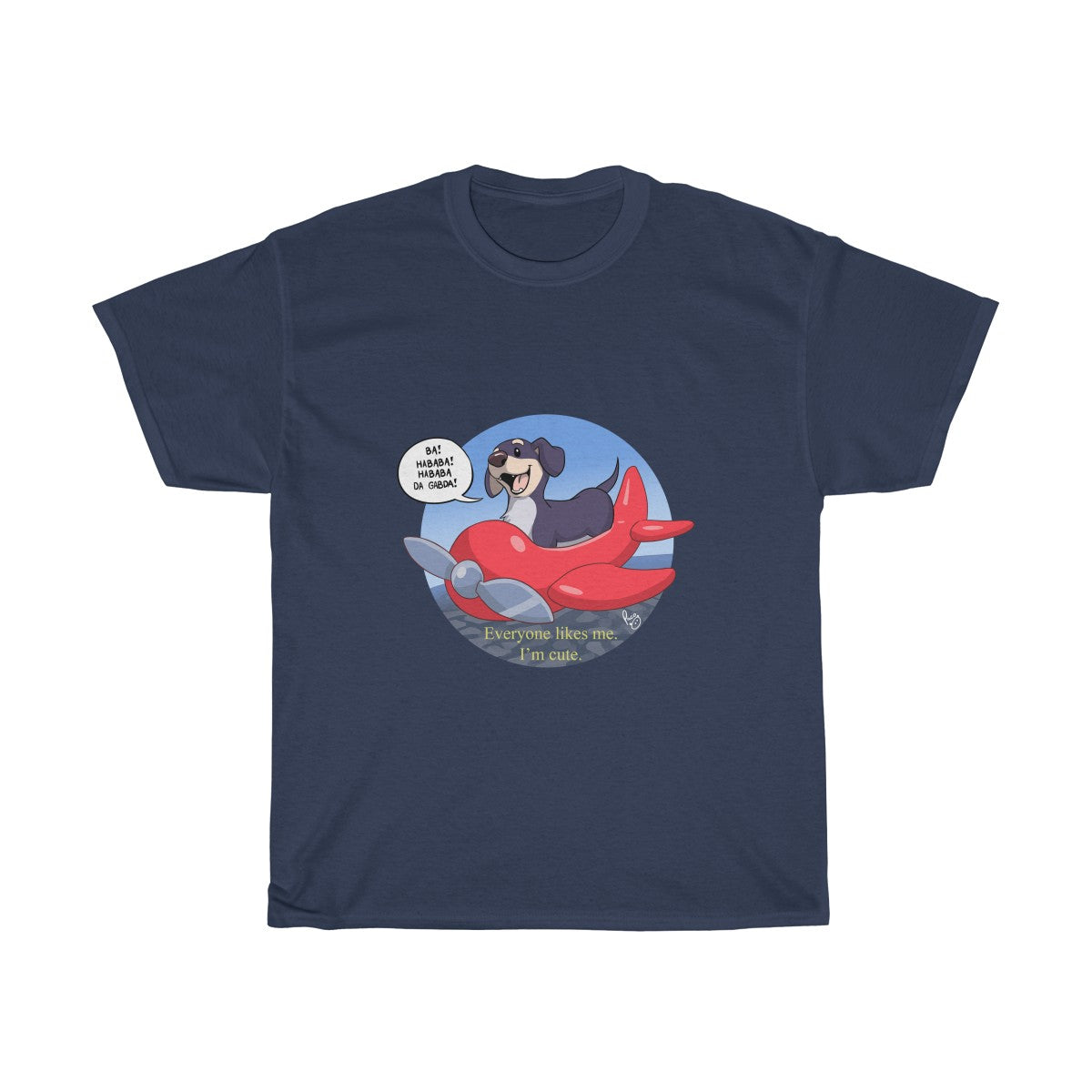 Airplane Dog Wisdom - T-Shirt T-Shirt Paco Panda Navy Blue S 