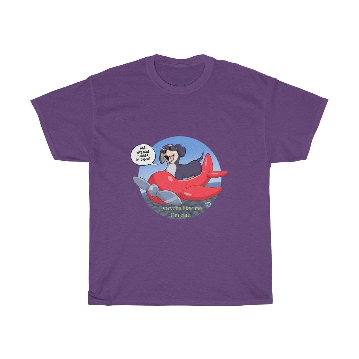 Airplane Dog Wisdom - T-Shirt T-Shirt Paco Panda Purple S 