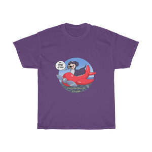 Airplane Dog Wisdom - T-Shirt T-Shirt Paco Panda Purple S 