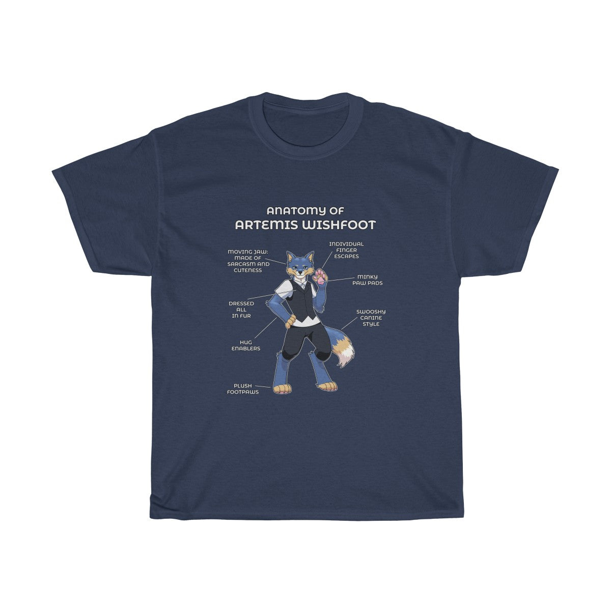 Anatomy of Artemis - T-Shirt T-Shirt Artemis Wishfoot Navy Blue S 