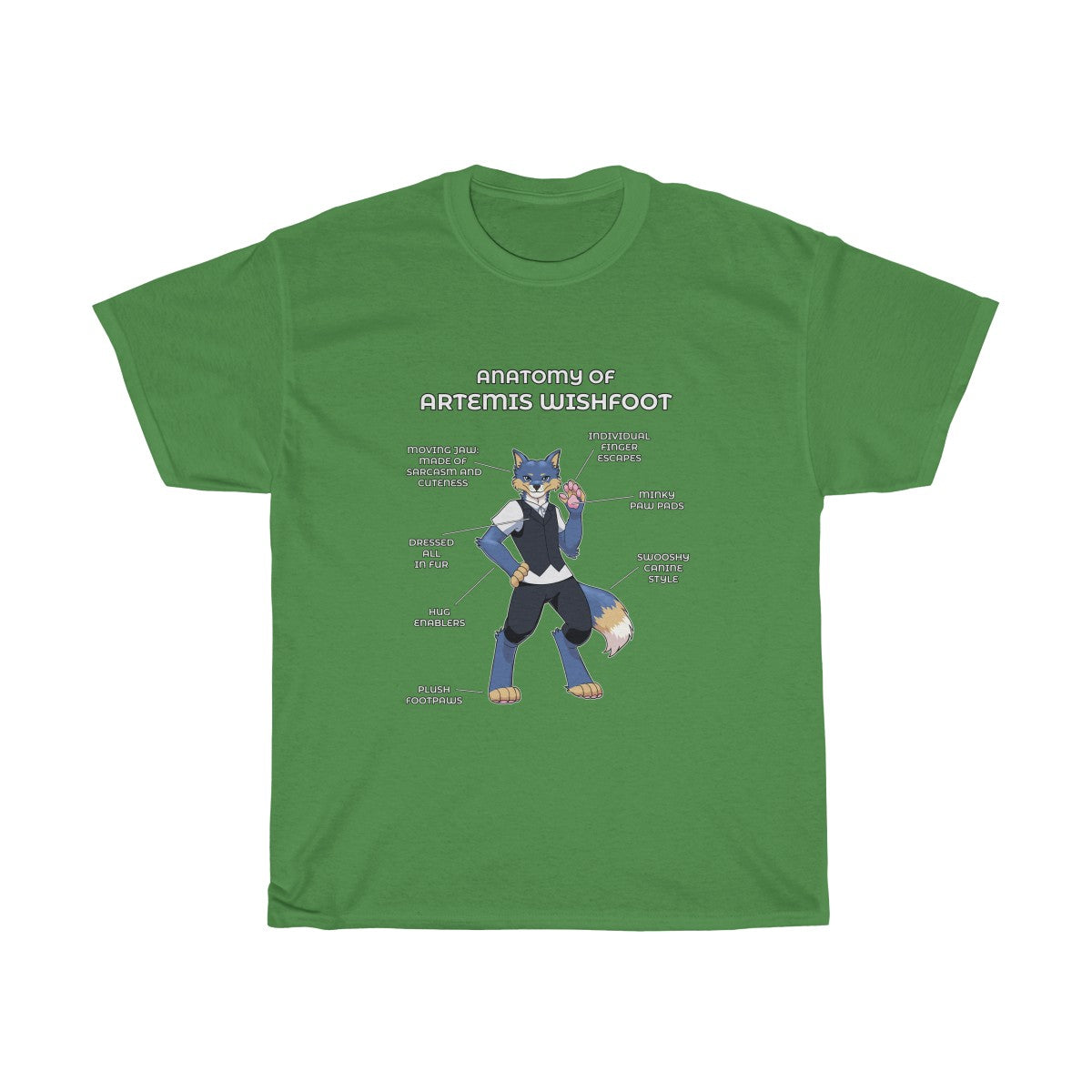 Anatomy of Artemis - T-Shirt T-Shirt Artemis Wishfoot Green S 