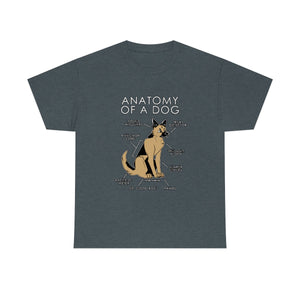 Dog Natural - T-Shirt T-Shirt Artworktee Dark Heather S 
