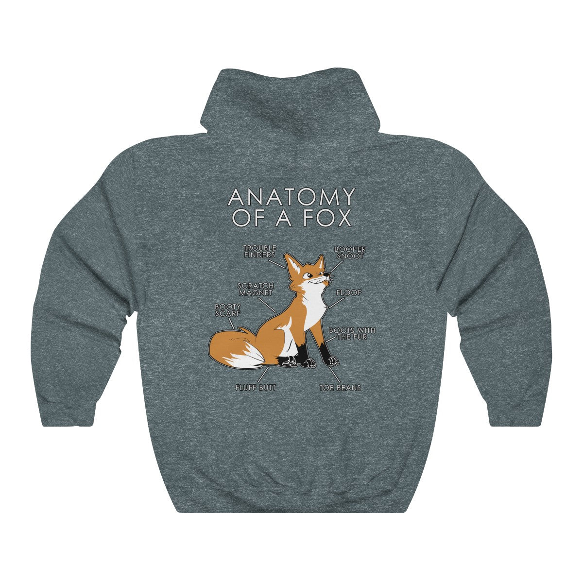 Fox Natural - Hoodie Hoodie Artworktee Dark Heather S 