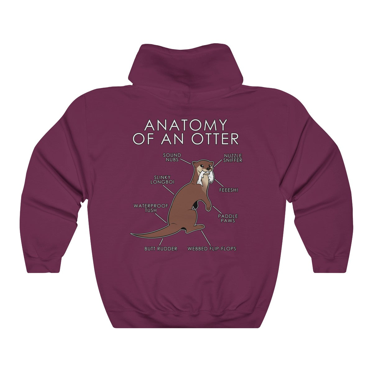 Otter Natural - Hoodie Hoodie Artworktee Maroon S 