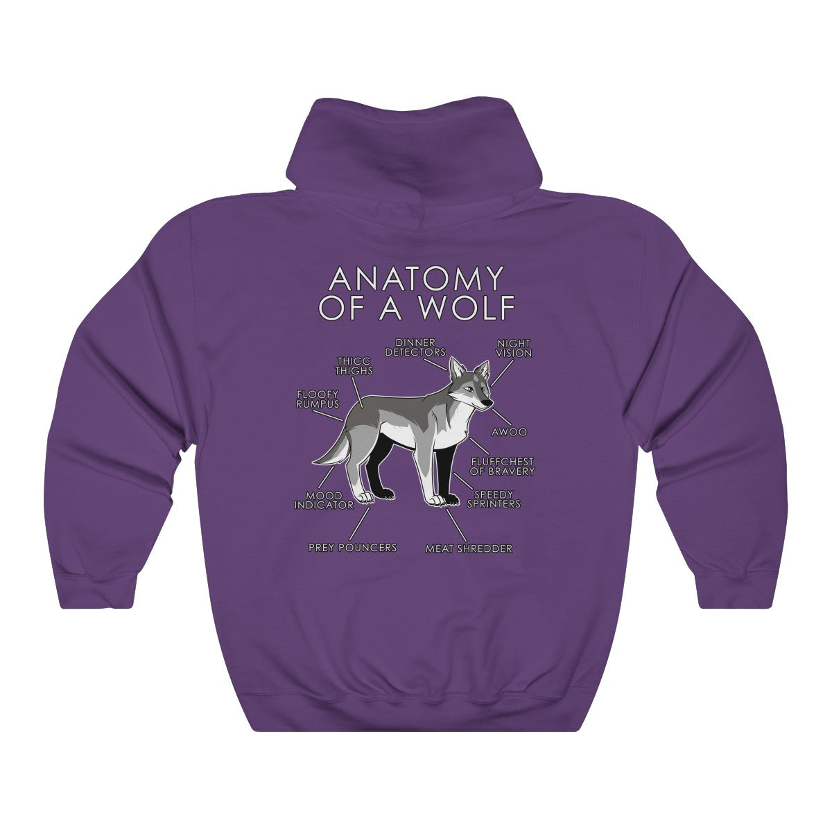 Wolf Natural - Hoodie Hoodie Artworktee Purple S 