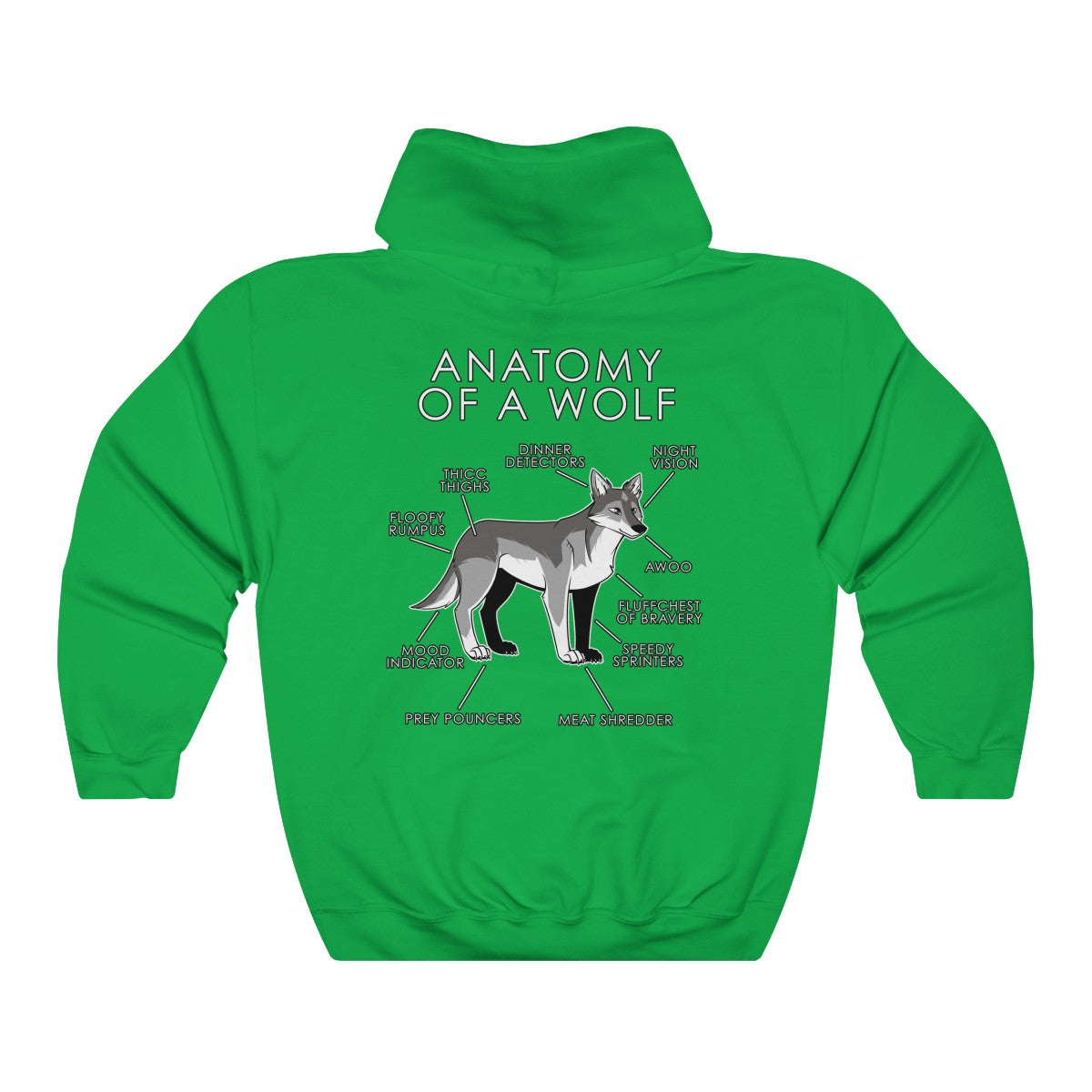 Wolf Natural - Hoodie Hoodie Artworktee Green S 