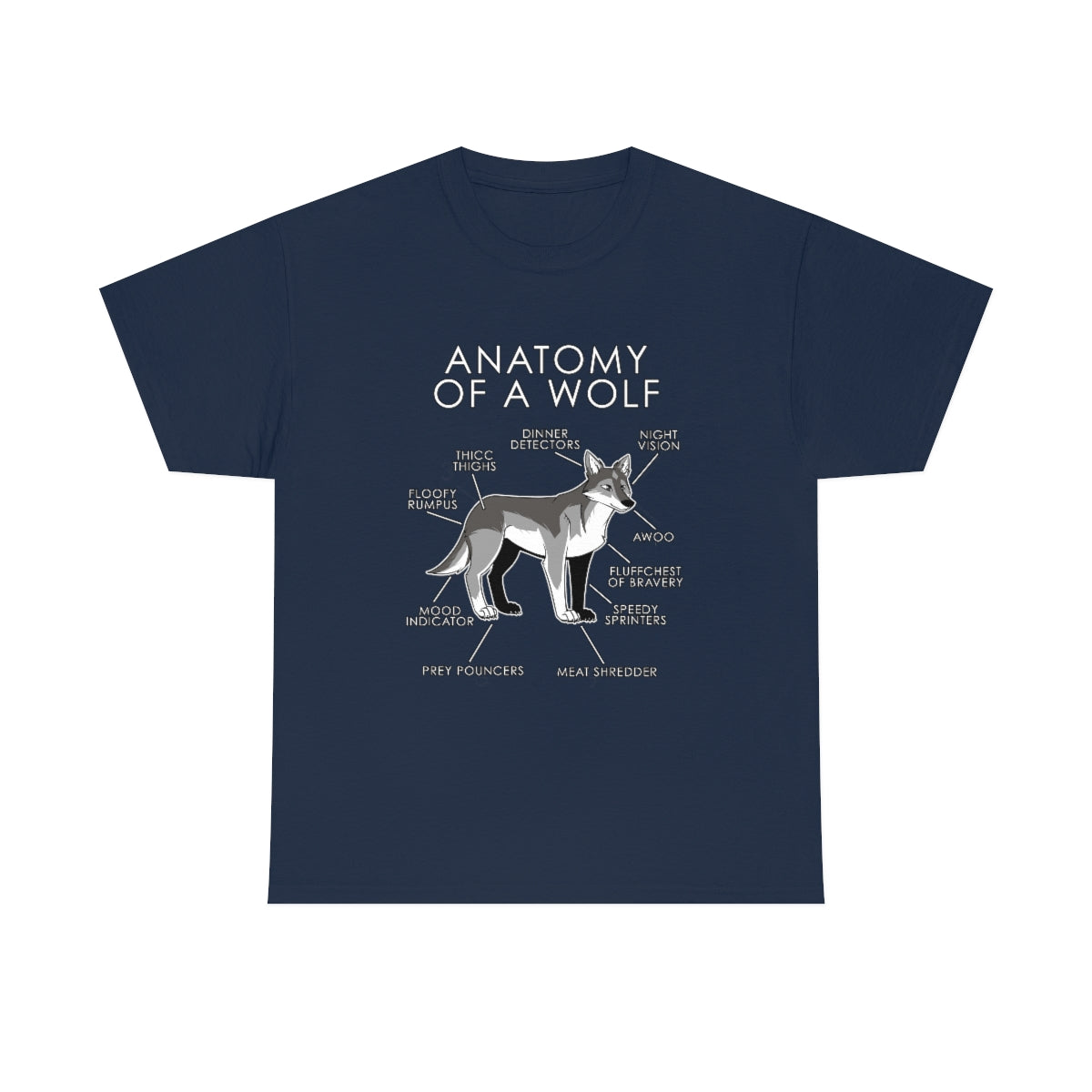 Wolf Natural - T-Shirt T-Shirt Artworktee Navy Blue S 