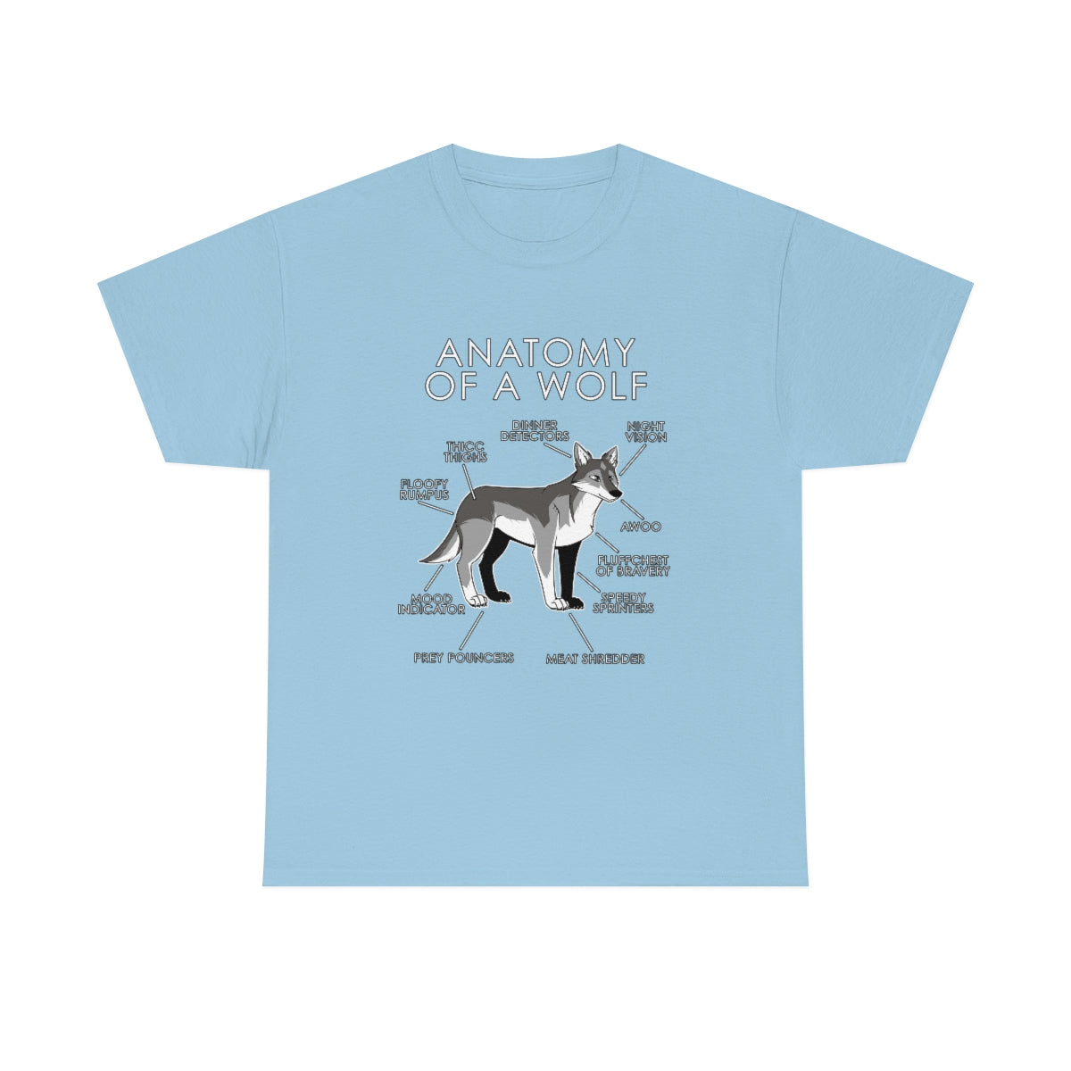 Wolf Natural - T-Shirt T-Shirt Artworktee Light Blue S 