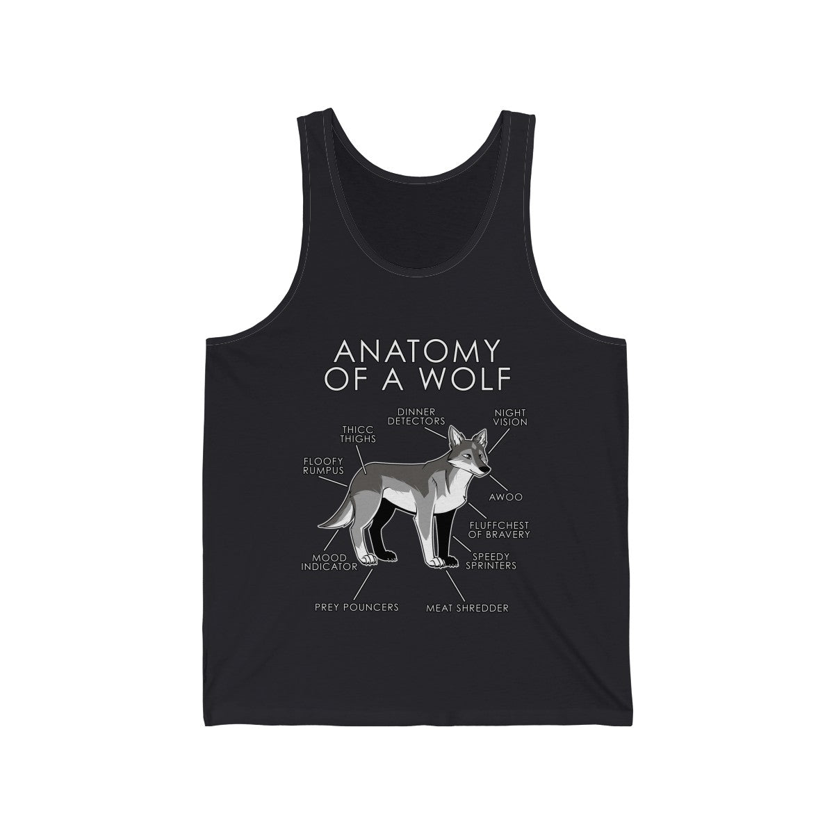 Wolf Natural - Tank Top Tank Top Artworktee Dark Grey XS 